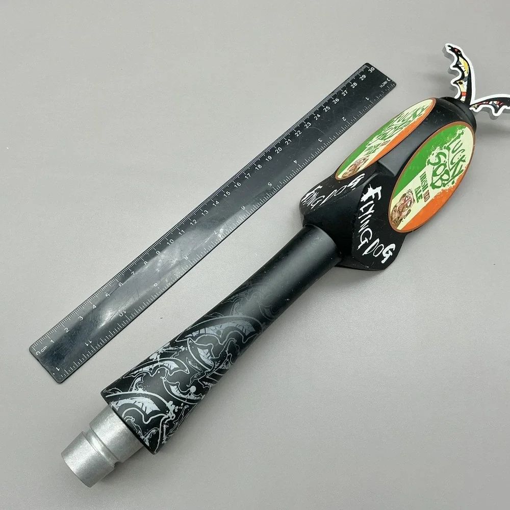 Flying Dog Lucky SOB Irish Red Ale Draft Beer Tap Handle Black Bat Wings